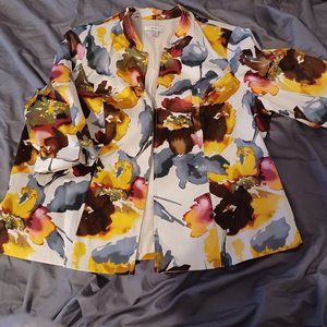 Satin feeling 3/4 sleeve jacket